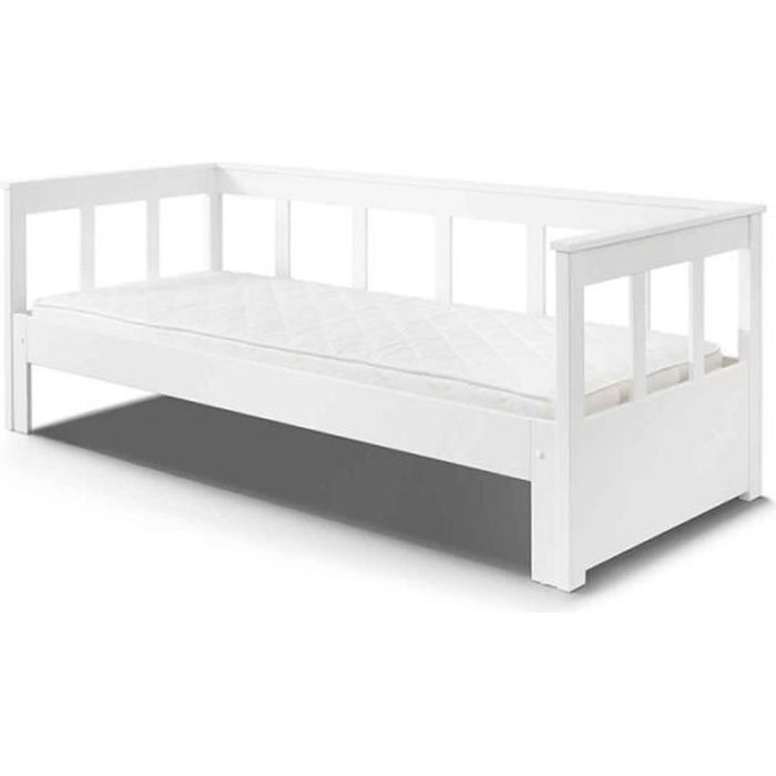 Lit Banquette Extensible Pino 90x200cm Blanc Paris Prix Achat Vente Lit Evolutif Lit Banquette Extensible Pino 90x200cm Blanc Paris Prix Cdiscount