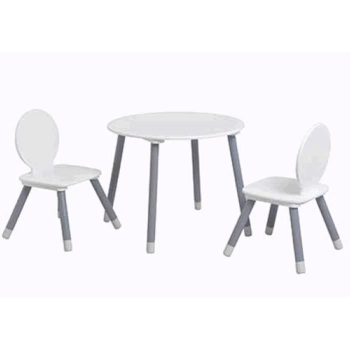 Ensemble Table Et 2 Chaise Pour Enfant Coloris Blanc Gris Achat Vente Table Basse Table Et 2 Chaise Pour Enfant Soldes Sur Cdiscount Des Le 20 Janvier Cdiscount