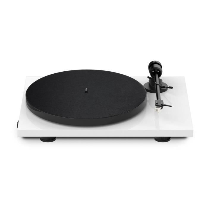 Platine vinyle - PRO-JECT - E1 BT Blanc - Cellule Audio-Technica - Bluetooth - Préamplificateur phono