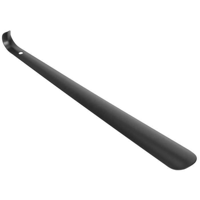 Corne à Chaussures En Acier Inoxydable Avec Manche En Corne Véritable – Longueur 9 Pouces, Fabrication Inconnue