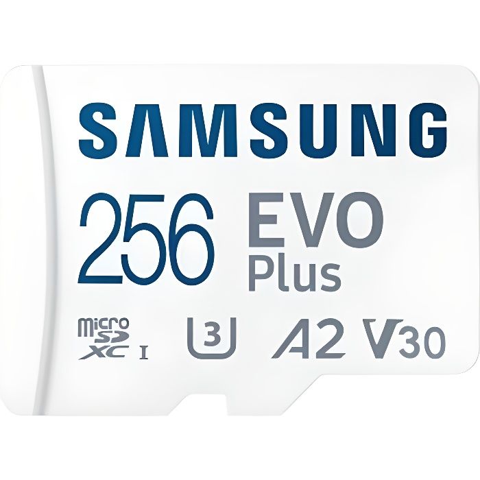 Samsung Carte Memoire Micro SD Evo Plus 2021 256 Go Micro SDXC A2 V30 Cdiscount Appareil Photo