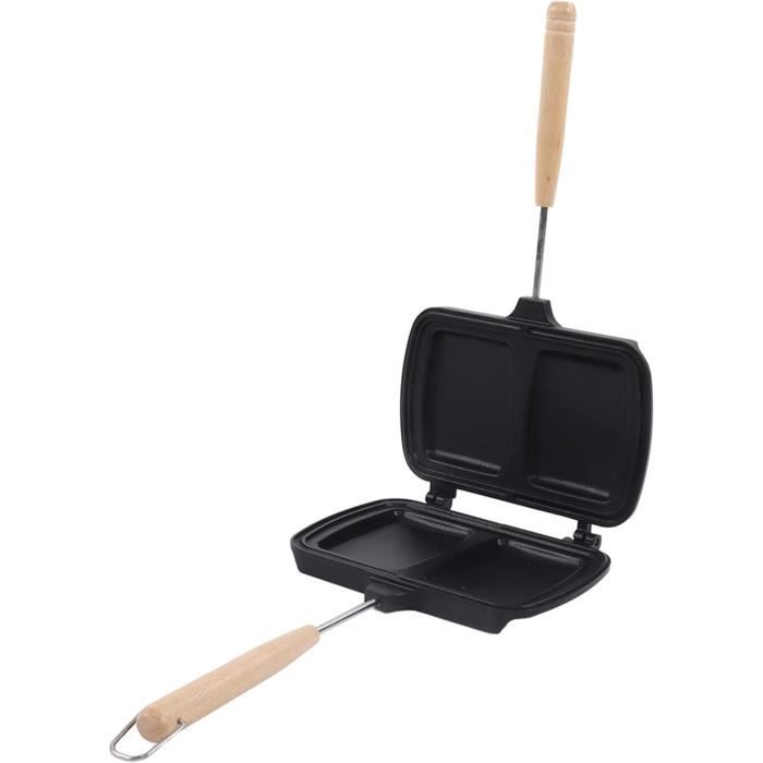 Poêle à Sandwich Pliable En Alliage D’aluminium – Parfaite Pour Le Camping Et Les Petits Déjeuners