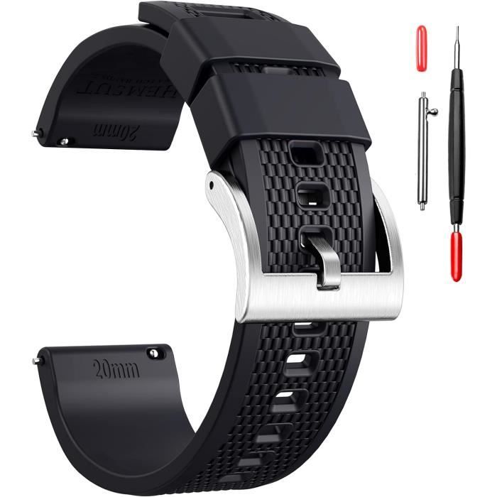 Bracelet De Montre Silicone 22mm – Boucle Ardillon Acier, Neuf Avec étiquettes, Origine Chine
