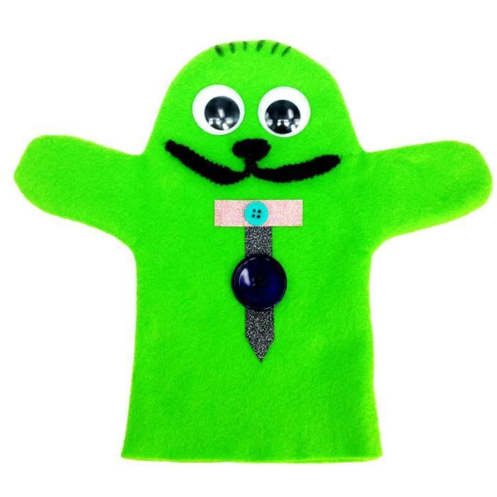 Marionnette à Main Dinosaure DRESSOOS - Peluche Verte 30 Cm, Jouet Interactif Pour Enfants, Histoires Et Jeux Créatifs - 4