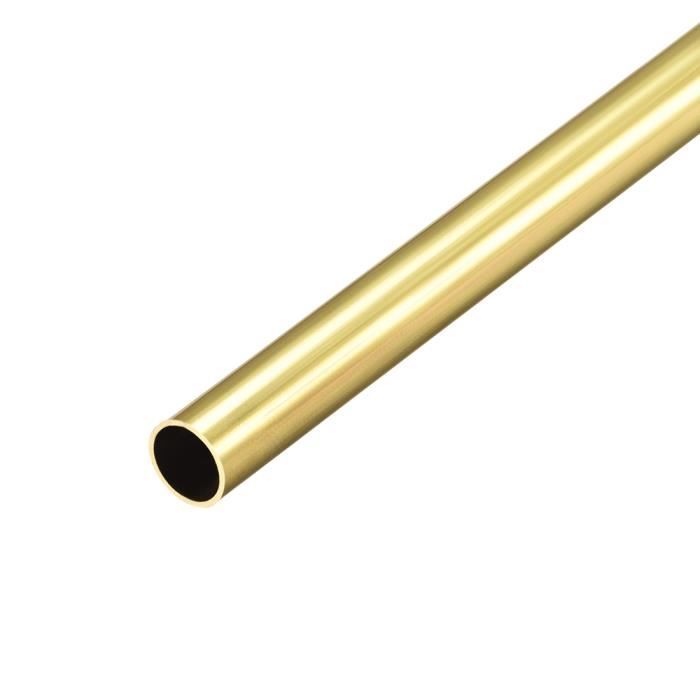 Sourcing Map Laiton Rond Tube 300mm Longueur 11mm Diamètre Externe 0