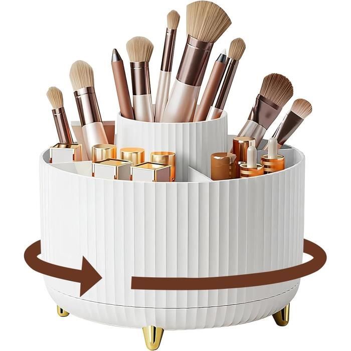 Aevcvok 2 En 1 Organisateur Maquillage Rotatif 360 Degrés