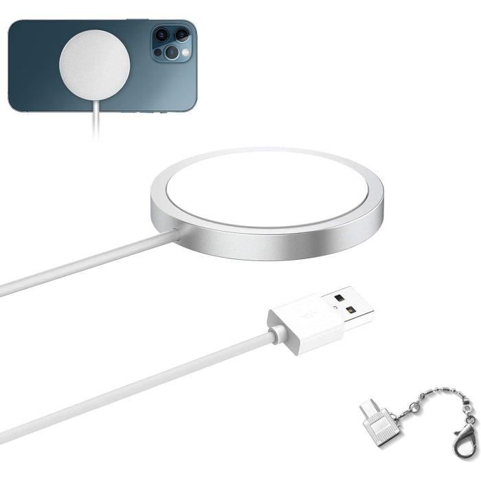 Chargeur à Induction Magnétique 15W Rapide - Sans Fil Pour IPhone 14, 13, 12 - Neuf