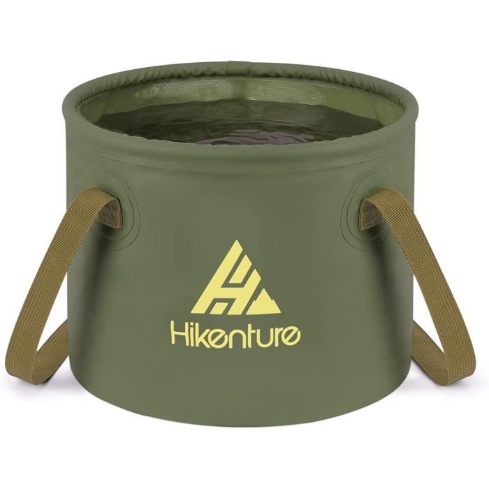 Seau Pliable 13L – Cuvette D’évier Pour Camping, Randonnée, Pêche – Tissu PVC Maille 3 Couches – Léger, Compact, Multifonction