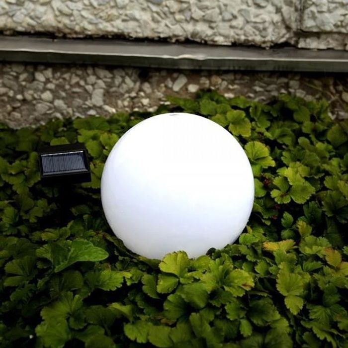 Jumbo Géant Solaire DEL Jardin humeur Boule Sphère Globe jeu de lumière blanc chaud 