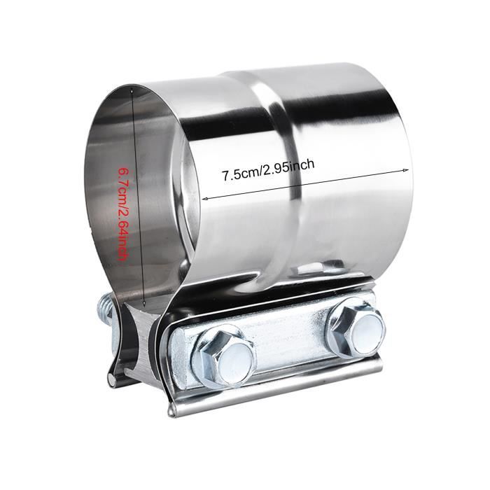 AUPROTEC 2x Collier D'échappement M10 Lot De Colliers De Serrage 102