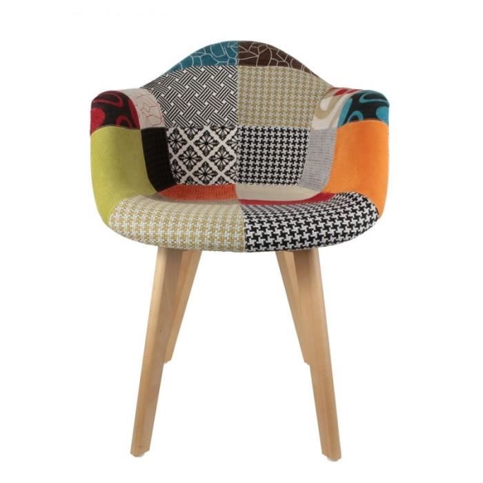 fauteuil scandinave patchwork