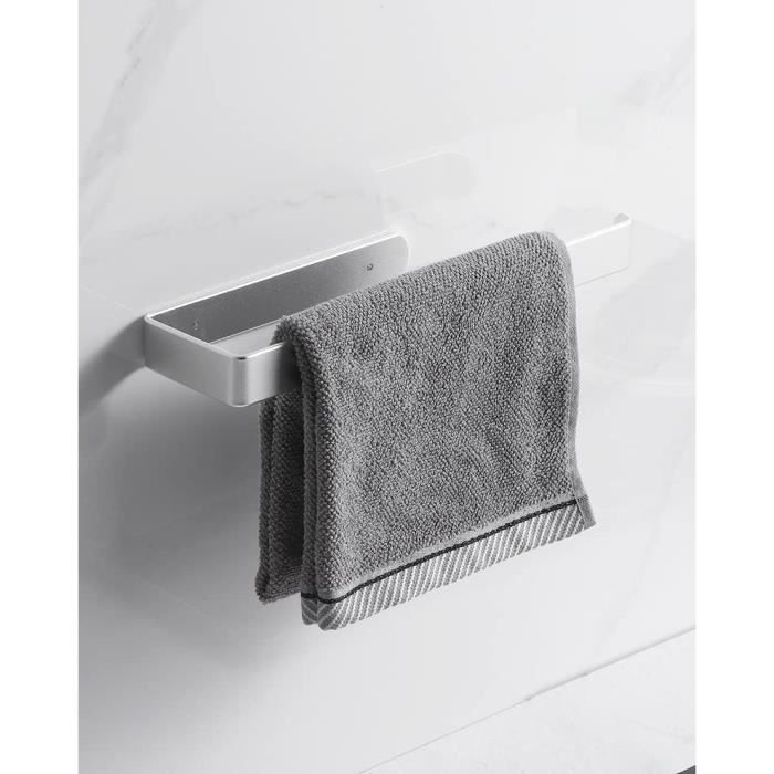 Porte-serviettes Aluminium OBF 2 Bras – Longueur 300 Mm – Fixation Murale – Neuf
