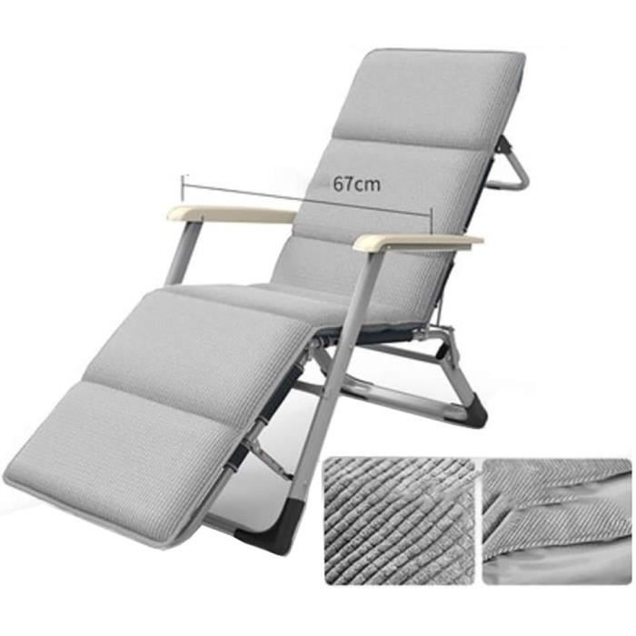Chaise Longue Pliable Relaxdays - Bois De Pin, Tissu Polyester, 120kg, Beige