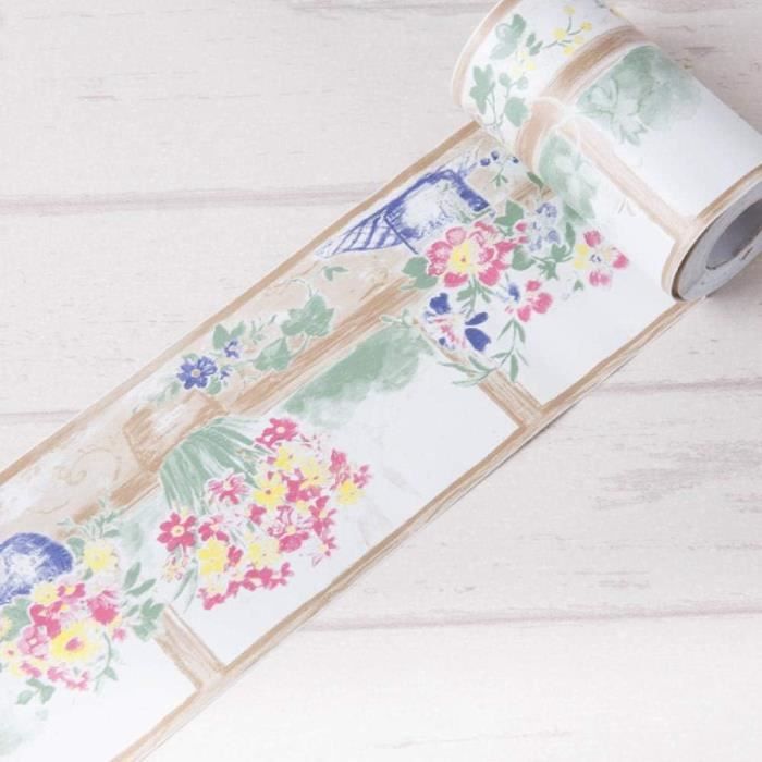 Adhésif Mural Floral PVC 10 Mètres - Pour Plinthe Ou Bordure - Neuf - Motif Imprimé