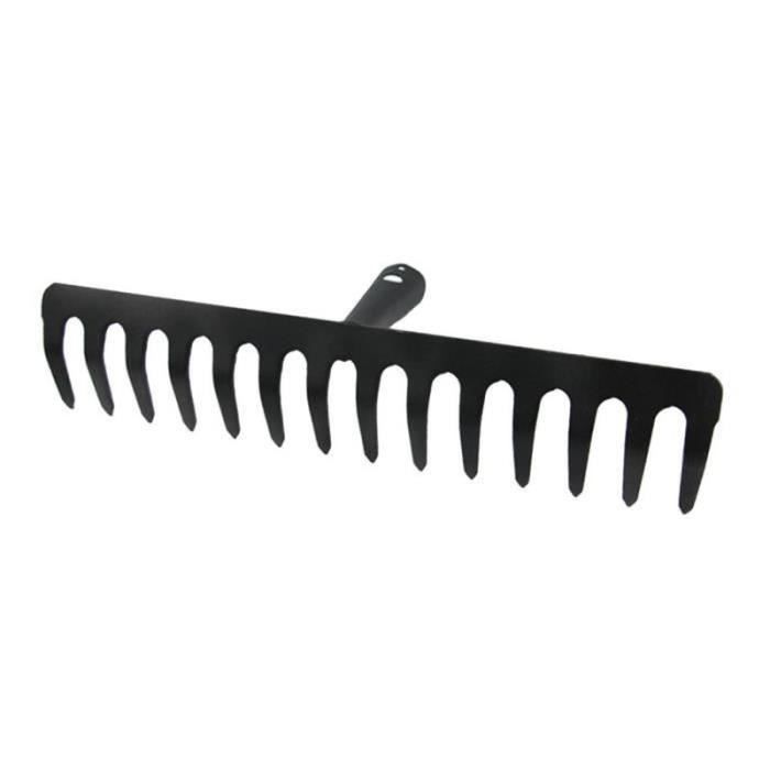 Tête De Râteau En Acier Carbone 10x6 Pouces, 11 Dents - Remplacement Pré-percé Pour Manche, Jardin, Pelouse
