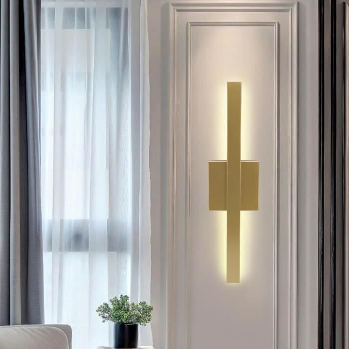 Applique Murale LED Bande Longue 100 Cm - Dimmable & Télécommande - Design Linéaire Moderne En Aluminium - Éclairage D'Ambiance Salon, Chambre, Couloir - 11