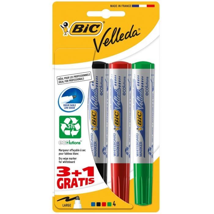 Bic Velleda 1701 Feutres Effacables A Sec Assortis 3 1 Gratuit Cdiscount Beaux Arts Et Loisirs Creatifs