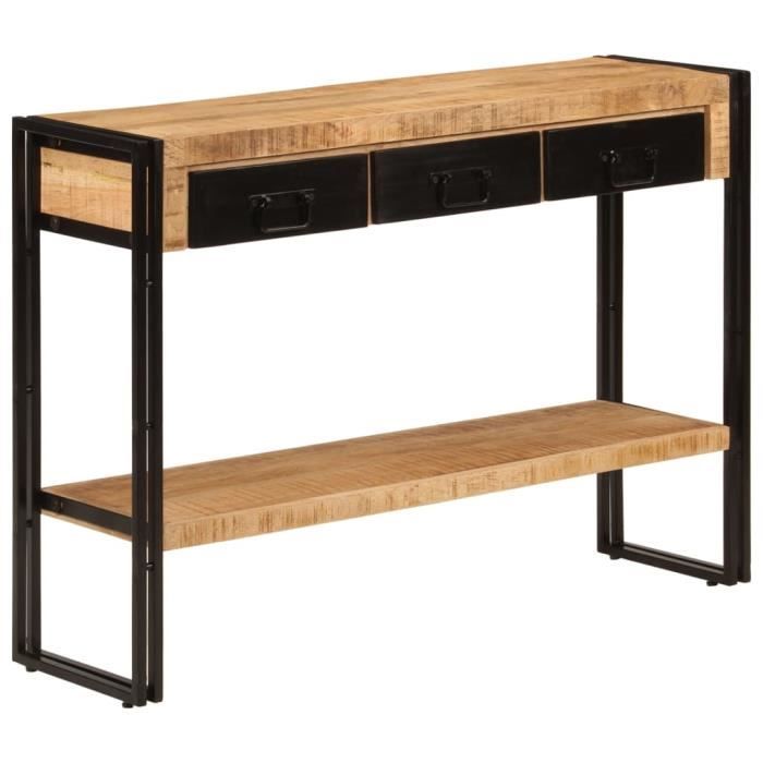 vidaXL Table console 110x30x76 cm Bois de manguier solide 348159