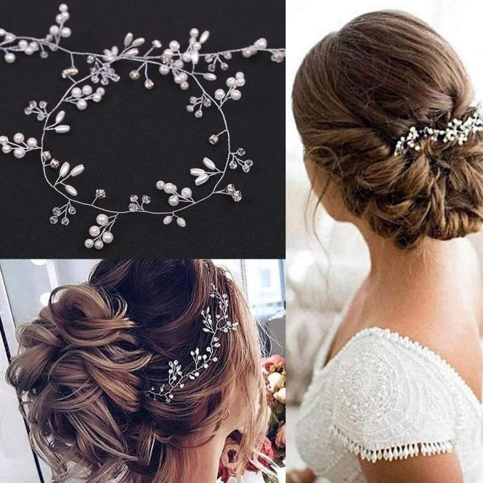 Accessoires cheveux mariage perles store