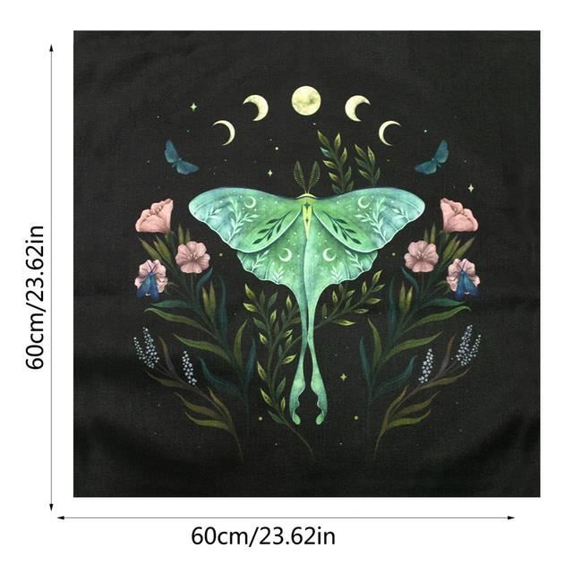 Nappe De Tarot En Velours Noir – 49,31 Cm, Pour Cartomancie, Divination Et Rituels | Lavable à La Main
