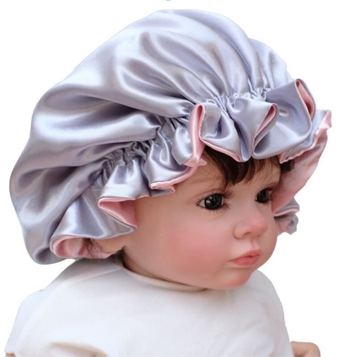 BONNET DE DOUCHE,9--Bonnet de nuit en Satin à motif mignon pour enfants,  Turban élastique à large bord, chapeau de chimio, accessoir - Cdiscount Au  quotidien