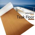 Tapis de drap de pont de bateau en mousse EVA faux teck plancher de yacht marin de luxe 35,4 "x 94,5"-1