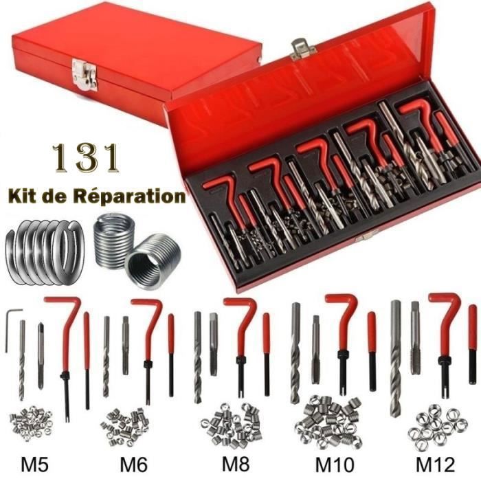 Kits de réparation filetage / Helicoil M5 à M12 130 pièces