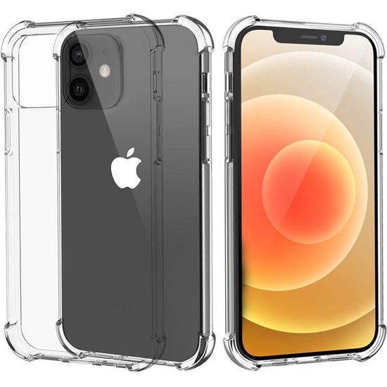 Coque Silicone Transparente Renforcée Pour IPhone 13 – Avec 2 Verres Trempés Inclus, Neuf