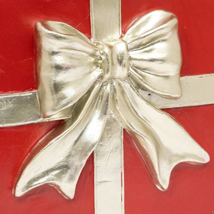 Pied De Sapin De Noël En Résine Rouge - Dimensions 30x27x35 Cm - Pour Stabiliser Et Décorer Le Sapin