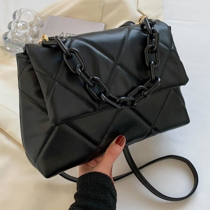 Sac a main en cuir PU souple pour femmes Marque de luxe Tendance Kaki Kaki Cdiscount Bagagerie Maroquinerie
