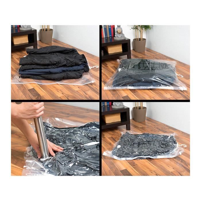 Sacs de mise sous vide pour vetements x3 Avec cintres