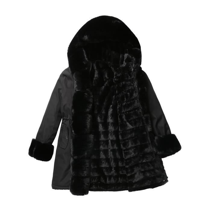 Coupe Longueur Midi Manches Longues Femme Casual Veste Capuche Manteau Parka Mi-Long Manteau D'hiver Veste Femme Parka Capuche