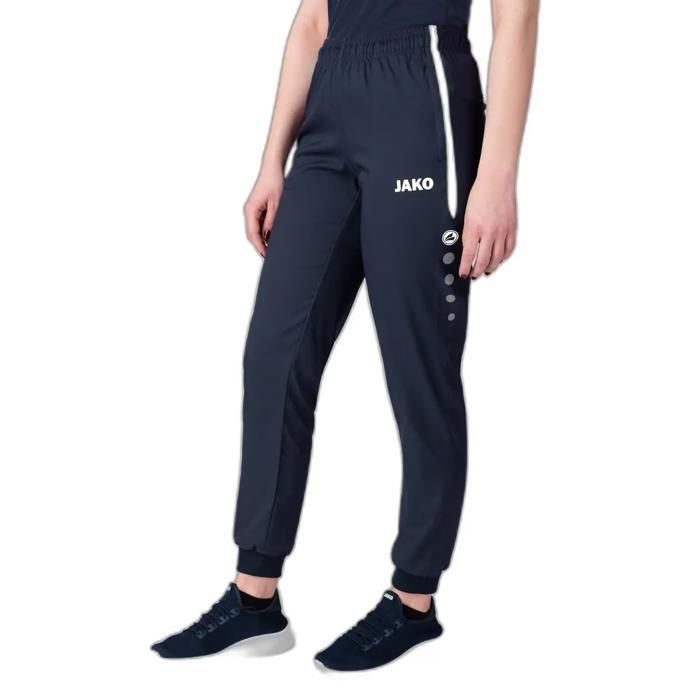 Pantalon De Survêtement Femme JAKO Base - Noir, Taille 38, Coton Bio, Poches Zippées - Confort Et Style Décontracté