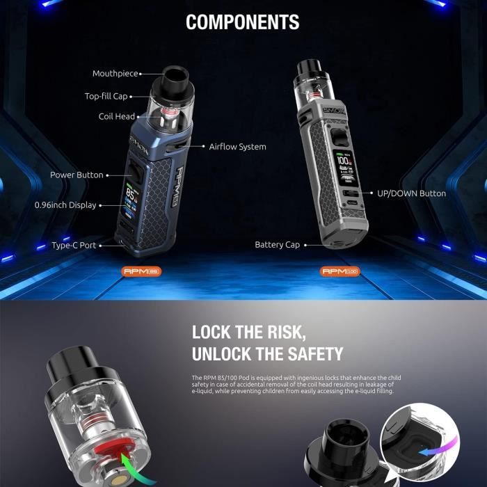 Original Rpm 85 Kit 3000Mah Battery 85W - Rpm 100 Kit 100W Mod Pod Fit ...