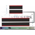 Ford Transit Custom Bandes capot hayon  Kit décoration- Sticker Autocollant Graphic Decals - Damier-2