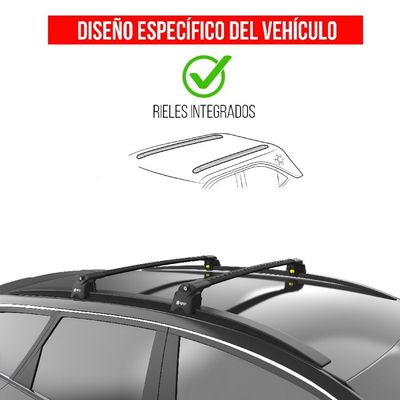 Barres De Toit Turtle En Aluminium Pour Lexus NX I (2015-2021) - Pour Rails Intégrés - Neuf
