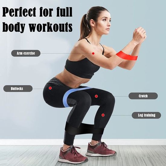 VFANDV Bande Élastique Fitness, Bandes Élastiques Fitness Lot De 5, Bande Elastique Musculation Avec 5 Niveaux De Force, Pour Musculation Pilates Yoga -5 Niveaux De Force-avec Sac De Rangement