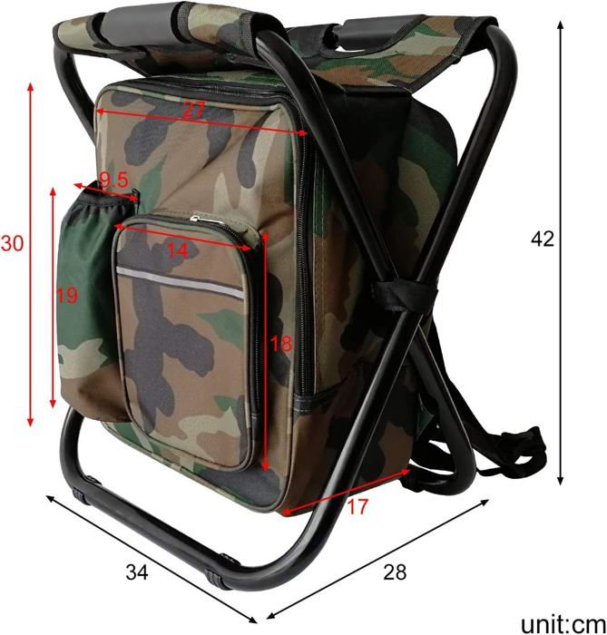 Chaise de Camping Pliante avec Sac Dos Ultra-Lgre et tanche pour