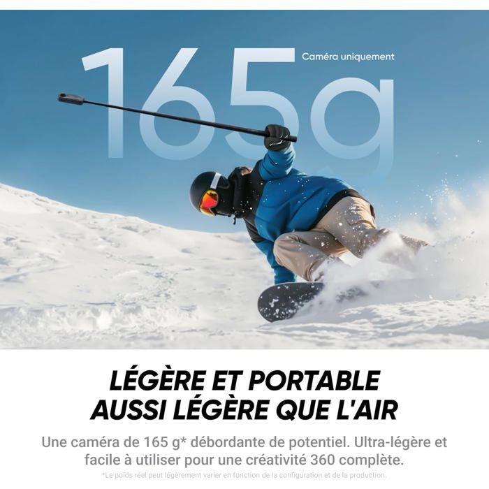 Insta360 X4 Air Pack Démarrage Noir Graphite - Caméra 360 8K