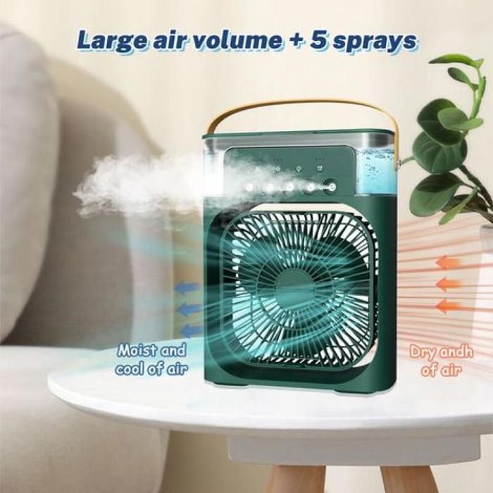 Mini Ventilateur Brumisateur Portable - Avec Pulvérisation D'eau, Sur Piles, Pour Plage, Camping Ou Jardin