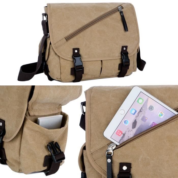 Sac à Epaule Bandoulière Messenger Cartable Scolaire Besace en