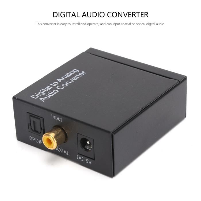 Adaptateur numérique optique coaxial vers convertisseur audio RCA