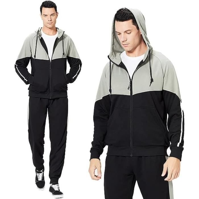 Jogging zippé sale homme
