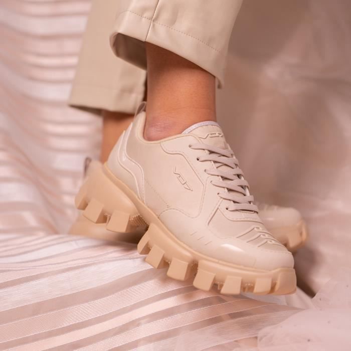 VO7 Sneaker Femme Amber Nude Beige Cdiscount Chaussures