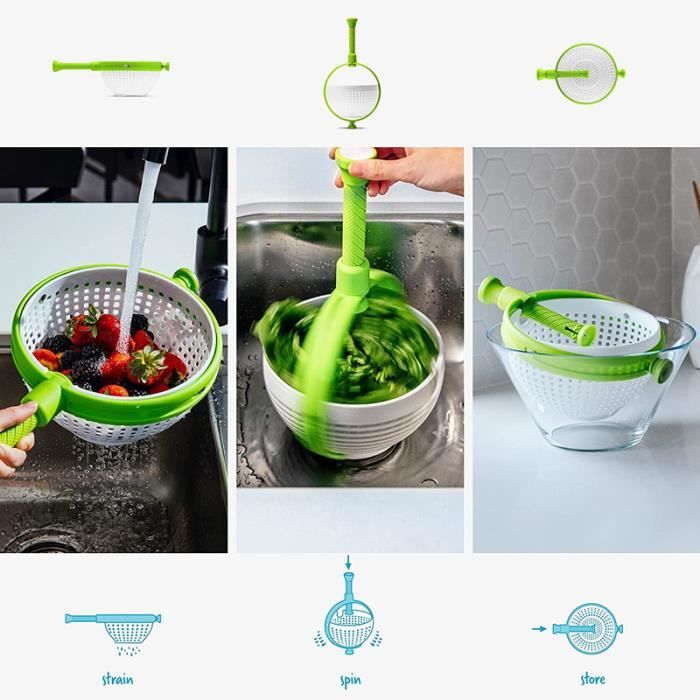 Ensemble Passoires Cuisine Double Couche - Bol Égouttoir Plastique Et Panier Fruits Légumes