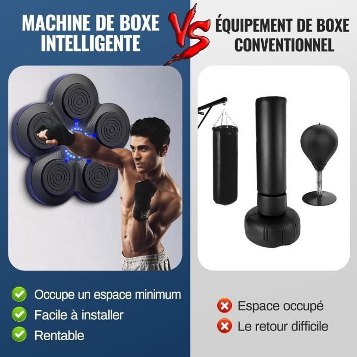 Machine De Boxe électronique Bluetooth – Avec Gants Et LED – Entraînement Maison/gym