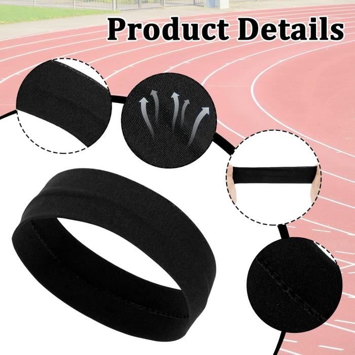 PROPOG Bandeau pour femme - Bandeau d'été fin et antidérapant - Large bandeau élastique doux - Accessoire de cheveux pour le yoga, le sport, la course, les exercices