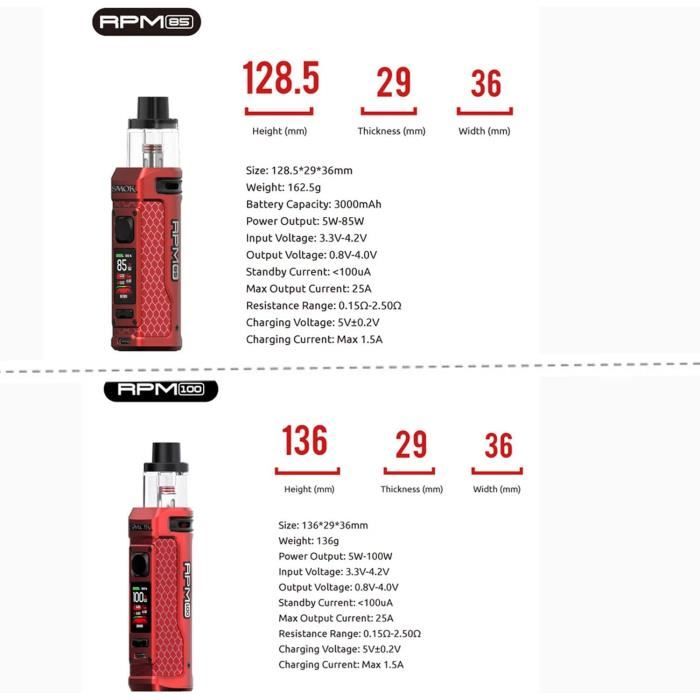Original Rpm 85 Kit 3000Mah Battery 85W - Rpm 100 Kit 100W Mod Pod Fit ...