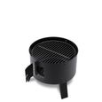 Barbecue BBQ noir en fer multiples fonctions rond américain Smoker fumoir bois ou charbon avec thermomètre-3