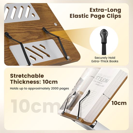 Porte Livre Pupitre De Lecture Support De Livre Réglable, Hauteur